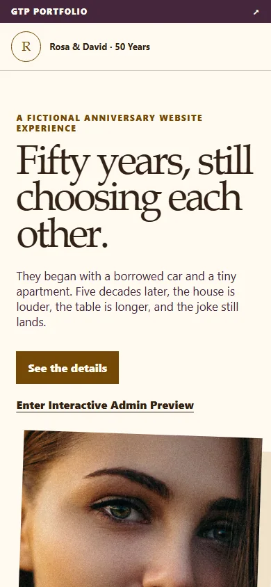 Anniversaries mobile guest experience preview