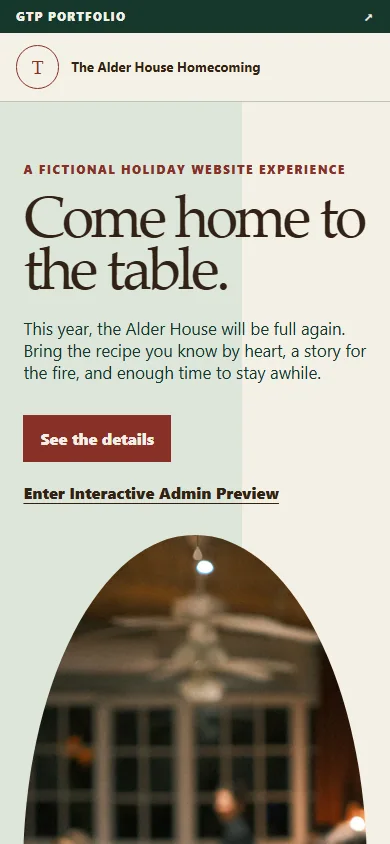 Holidays mobile guest experience preview