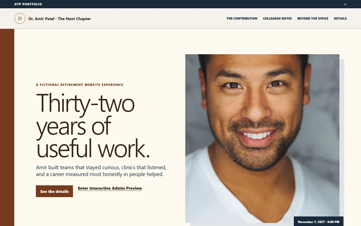 Retirements desktop guest experience preview