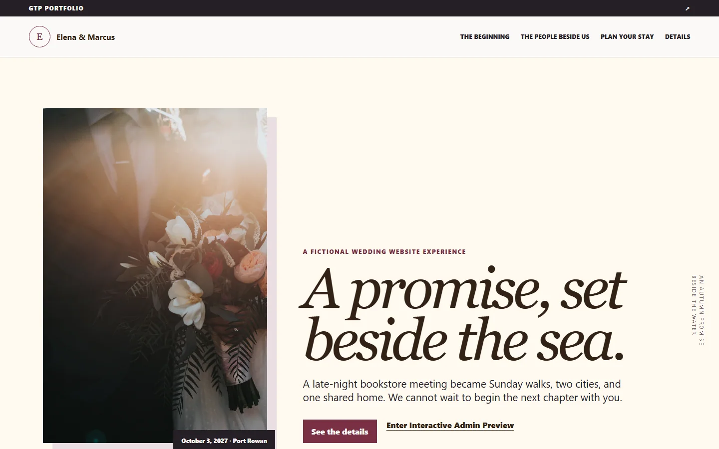 Weddings desktop guest experience preview